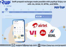 Prepaid Recharges | Choose payRup for Jio, Airtel, Vi, MTNL, and BSNL.